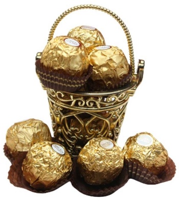 Ferrero Rocher Chocolates in Bucket