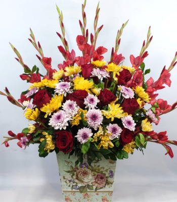 Imported Mix Flowers Bucket