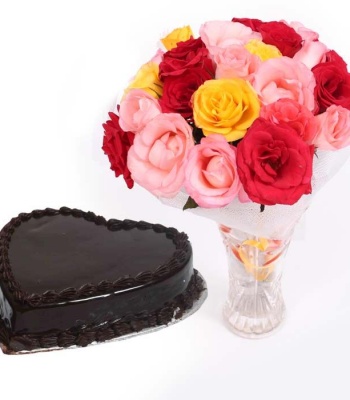 Mix Roses with Cake