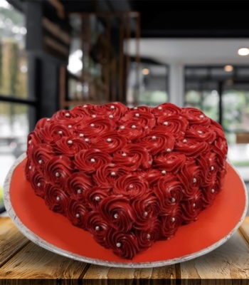 Rosette Cake - Heart Shape