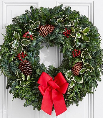 Artificial Christmas Wreath - Deck the Halls