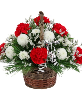 Christmas flower Basket Arrangement