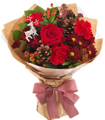 Christmas Theme Flowers Bouquet