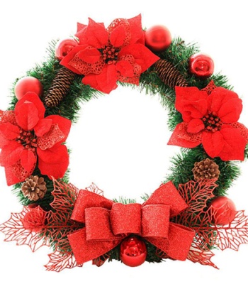 Christmas Wreath - Artificial Flowers