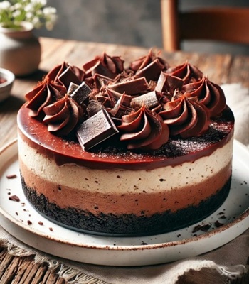 Dark Chocolate Tiramisu Cheesecake