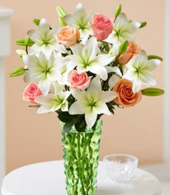 Lily And Rose Flower Bouquet