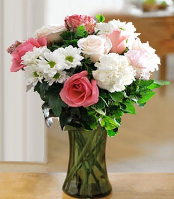 Pink And White Carnations