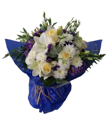 Blue And White Flowers Bouquet