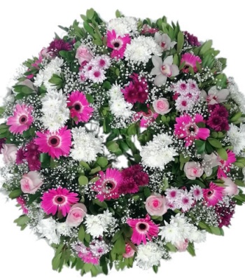 Funeral Wreath With Assorted Leaves