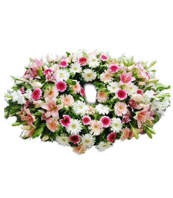 Funeral Wreath - White Funeral Flowers