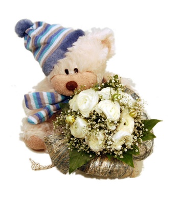 Roses And Teddy Bear