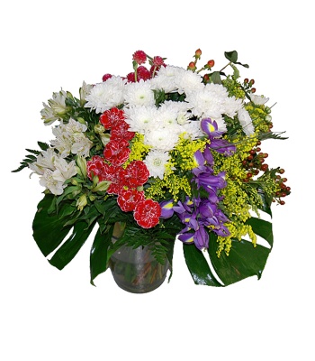 Seasonal Flowers In Vase