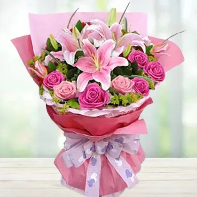 Pink Flowers Arrangement