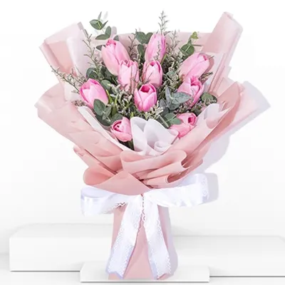 Pink Tulip Flower Bouquet