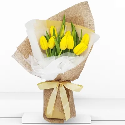 Yellow Tulip Flower Bouquet