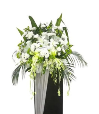 Condolence Wreath - White Flowers