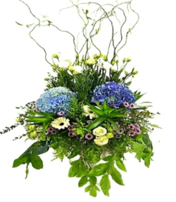 Eustoma and Hydrangea Flower Arrangement