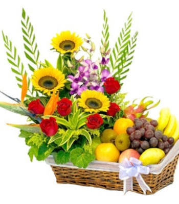 Flower and Fruit Hamper - Nature's Gifts