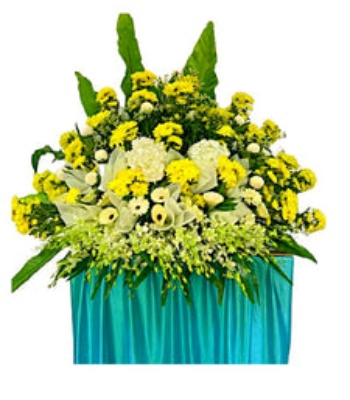 Funeral Flowers with Box Stand