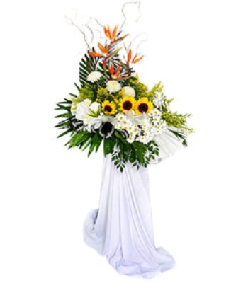 Funeral Wreath with Box Stand