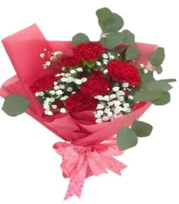 Red Carnations Flower Bouquet