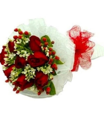 Red Rose Bouquet - 10 Stems