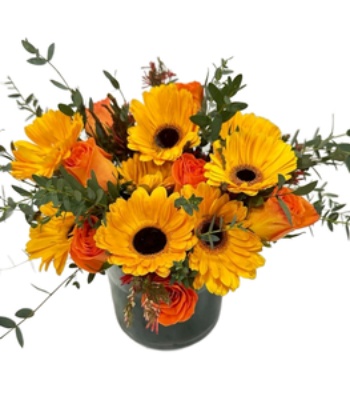 Roses and Gerbera Flower Arrangement