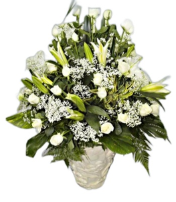 Roses and Lilies Flower Arrangement