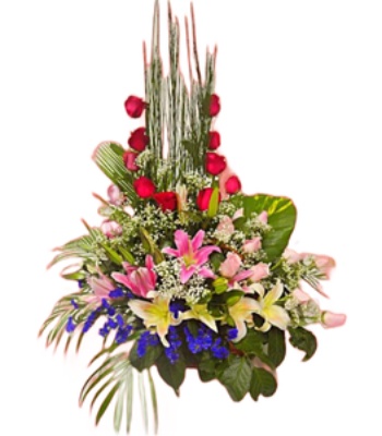 Roses and Lilies Flowers Arrangement