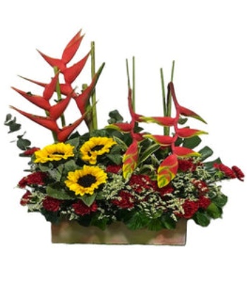 Sunflowers and Carnations Flower Arrangement