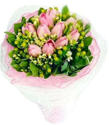 Tulips Flower Bouquet - 10 Stems