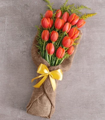 15 Orange Tulips