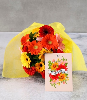 20 Gerbera Flower Bouquet