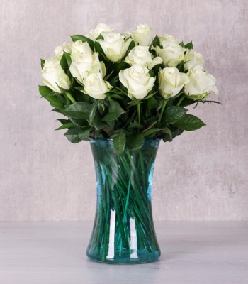 24 White Roses