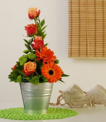 Assorted Flowers Bucket