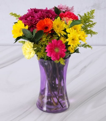 Assorted Flowers In Vase