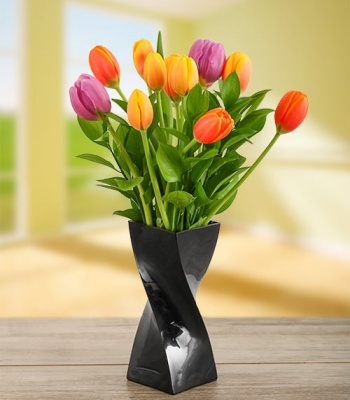 Assorted Tulips Vase