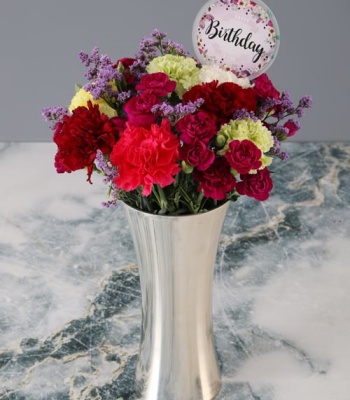 Birthday Bouquet Of Mix Carnations