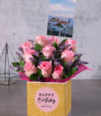 Birthday Flowers in Carry Box