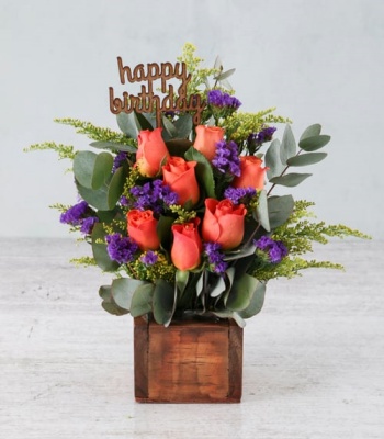 Birthday Orange Roses