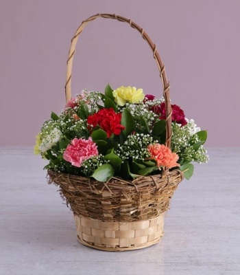 Carnation Flower Basket