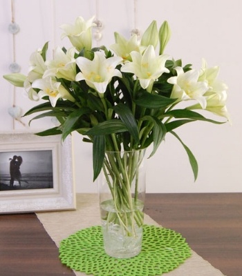 Easter Lilies In Vase