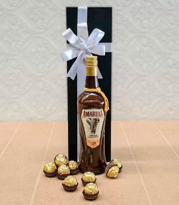 Fererro Rocher Chocolates With Amarula Bottle