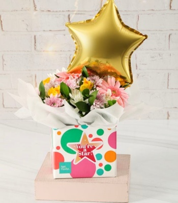 Flowers with Star Balloon