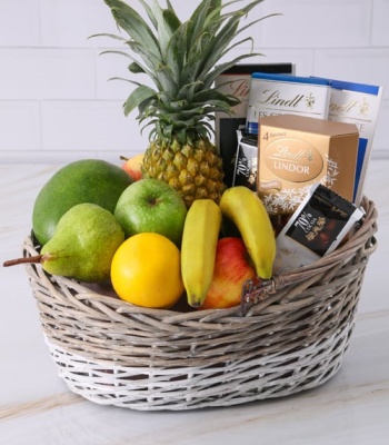 Fruit Basket with Lindt Chocolates