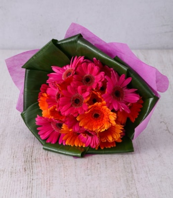 Gerbera And Aspidistra Bouquet