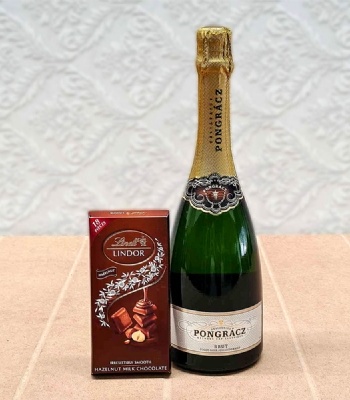 Lindt Truffle Chocolates With Pongracz Bottle