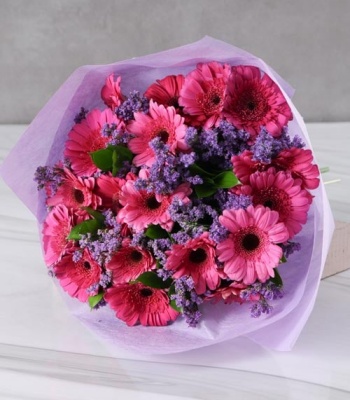 Mini Pink Gerberas - 10 Stems