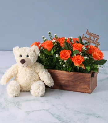 Orange Rose Gift Set