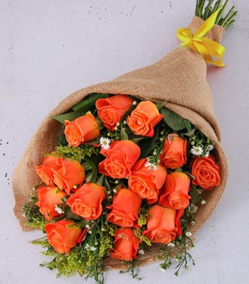 Orange Roses - 25 Stems